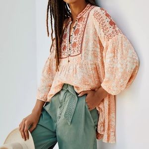 NWT Anthropologie Claudia Embroidered Tuni…